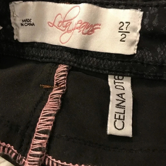 Lola Celina Skinny Jeans Black Lace Design - Picture 5 of 7